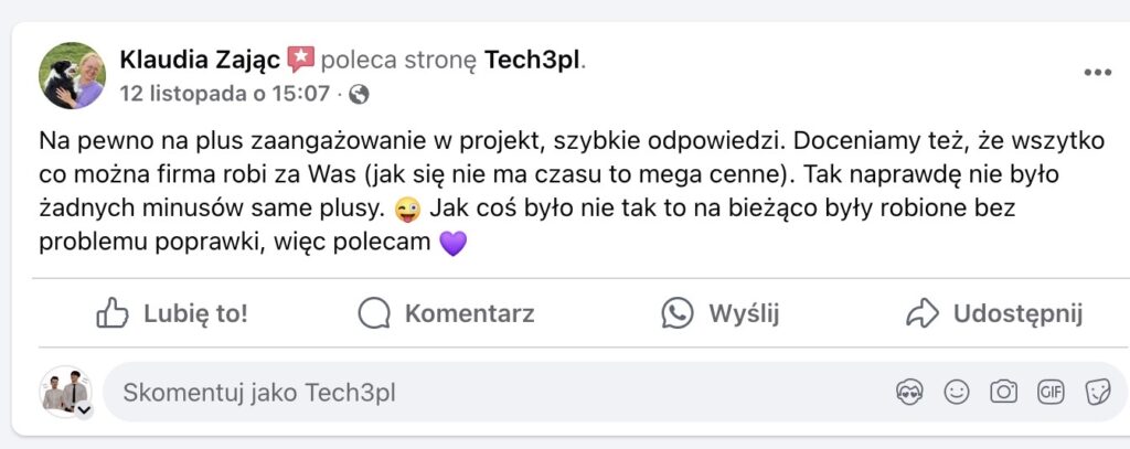 tech3 pozycjonuje